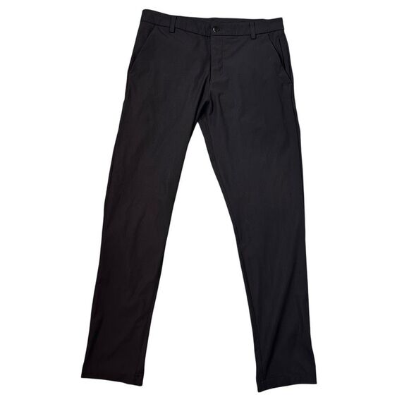 Lululemon Pants Mens Size 34 Black ABC Classic Fit Performance Stretch Chino - Picture 1 of 16